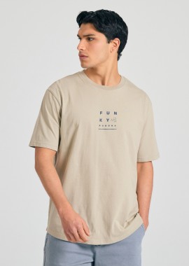 FUNKY BUDDHA - Relaxed t-shirt με text artwork τύπωμα στην πλάτη