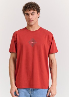 FUNKY BUDDHA - T-shirt με τύπωμα στο στήθος