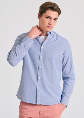 FUNKY BUDDHA - Yarn dyed oxford ριγέ πουκάμισο