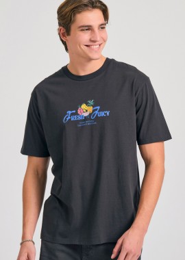 FUNKY BUDDHA - Relaxed fit t-shirt με τύπωμα στην πλάτη