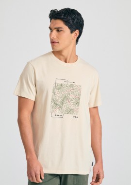 FUNKY BUDDHA - T-shirt με abstract frame τύπωμα