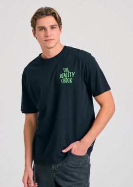 FUNKY BUDDHA - Relaxed fit t-shirt με graphic print στην πλάτη