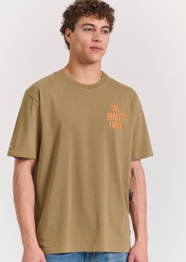 FUNKY BUDDHA - Relaxed fit t-shirt με graphic print στην πλάτη