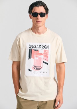 FUNKY BUDDHA - Relaxed fit t-shirt με photographic τύπωμα
