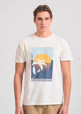 FUNKY BUDDHA - T-shirt με photographic τύπωμα στο στήθος