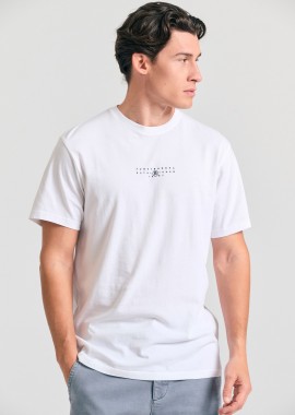 FUNKY BUDDHA - Organic cotton t-shirt με vintage φλοράλ τύπωμα