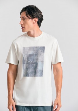 FUNKY BUDDHA - T-shirt με φωτογραφικό minimal τύπωμα