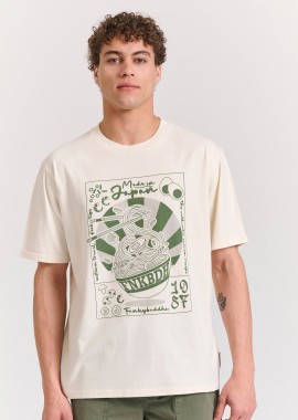 FUNKY BUDDHA - Relaxed fit t-shirt με frame τύπωμα