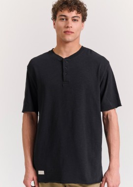 FUNKY BUDDHA - Relaxed fit βαμβακερό t-shirt από φλάμα
