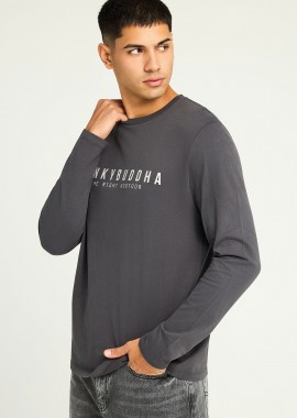 FUNKY BUDDHA - T-shirt με Funky Buddha τύπωμα στο στήθος