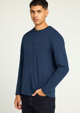FUNKY BUDDHA - Μακρυμάνικο T-shirt με Funky Buddha τύπωμα στο στήθος