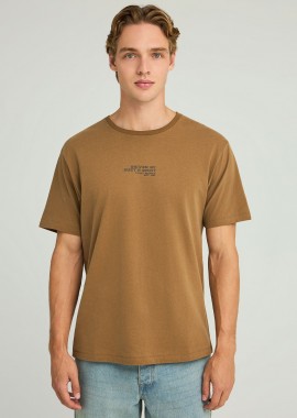 FUNKY BUDDHA - Relaxed fit t-shirt με τύπωμα στην πλάτη