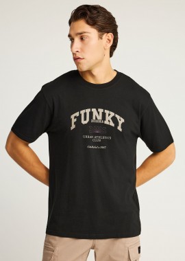 FUNKY BUDDHA - T-shirt με branded τύπωμα στο στήθος