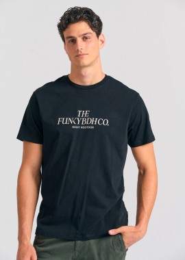 FUNKY BUDDHA - T-shirt με text logo τύπωμα στο στήθος