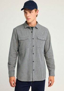 FUNKY BUDDHA - Ανδρικό overshirt βαμβακερό καρό πουκάμισο