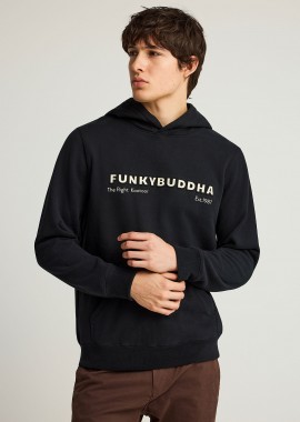FUNKY BUDDHA - Φούτερ με κουκούλα και τύπωμα στο στήθος