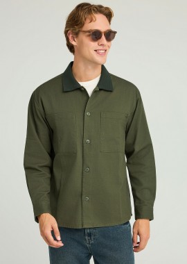 FUNKY BUDDHA - Overshirt casual ανδρικό πουκάμισο με τσέπες στο στήθος
