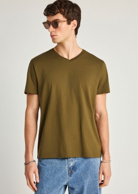 FUNKY BUDDHA - T-shirt με V λαιμόκοψη - The basics collection