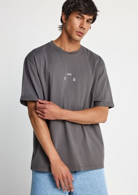 FUNKY BUDDHA - Ανδρικό relaxed t-shirt με τύπωμα στην πλάτη