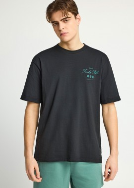 FUNKY BUDDHA - Ανδρικό βαμβακερό relaxed t-shirt με τύπωμα