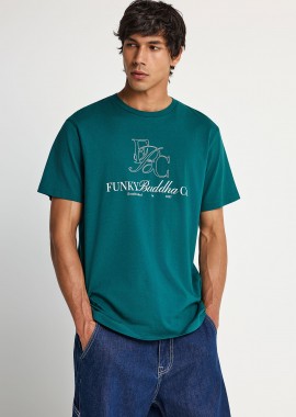 FUNKY BUDDHA - Ανδρικό βαμβακερό t-shirt με τύπωμα
