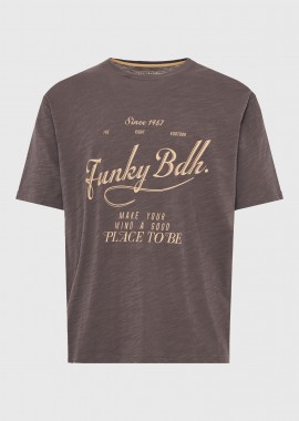 FUNKY BUDDHA - Ανδρικό relaxed t-shirt με τύπωμα