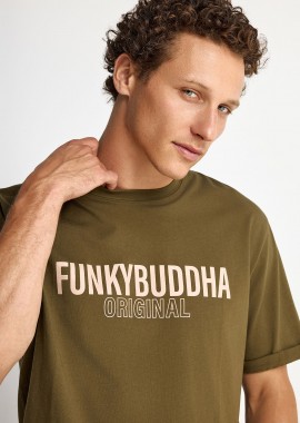 FUNKY BUDDHA - Ανδρικό relaxed t-shirt με τύπωμα