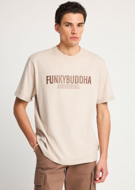 FUNKY BUDDHA - Ανδρικό relaxed t-shirt με τύπωμα