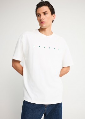 FUNKY BUDDHA - Ανδρικό oversized t-shirt με τύπωμα στην πλάτη