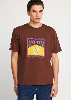 FUNKY BUDDHA - Ανδρικό relaxed t-shirt με τύπωμα