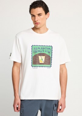 FUNKY BUDDHA - Ανδρικό relaxed t-shirt με τύπωμα