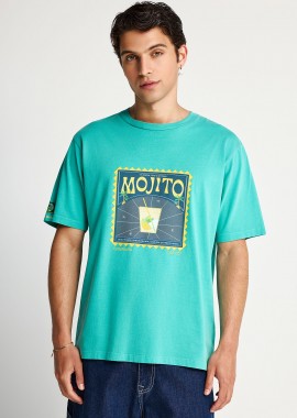 FUNKY BUDDHA - Ανδρικό relaxed t-shirt με τύπωμα