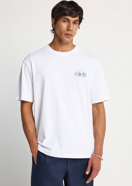 FUNKY BUDDHA - Ανδρικό t-shirt με τύπωμα στην πλάτη
