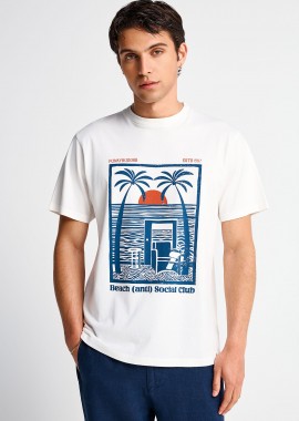 FUNKY BUDDHA - Ανδρικό βαμβακερό t-shirt με τύπωμα