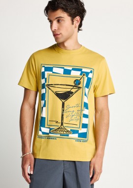 FUNKY BUDDHA - Ανδρικό βαμβακερό t-shirt με τύπωμα