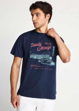 FUNKY BUDDHA - Ανδρικό βαμβακερό t-shirt με τύπωμα