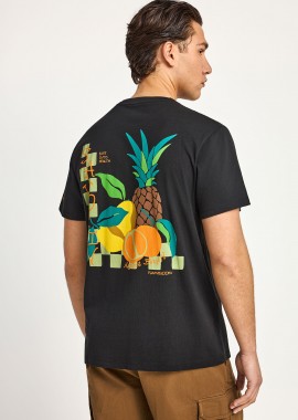 FUNKY BUDDHA - Ανδρικό t-shirt με τύπωμα στην πλάτη