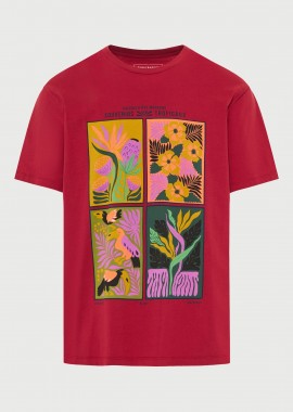 FUNKY BUDDHA - Ανδρικό relaxed t-shirt με τύπωμα