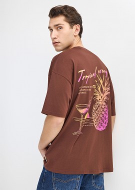 FUNKY BUDDHA - Ανδρικό βαμβακερό t-shirt με τύπωμα
