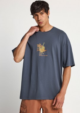 FUNKY BUDDHA - Ανδρικό βαμβακερό t-shirt με τύπωμα