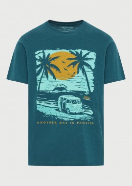 FUNKY BUDDHA - Ανδρικό βαμβακερό t-shirt με τύπωμα