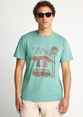 FUNKY BUDDHA - Ανδρικό βαμβακερό t-shirt με τύπωμα