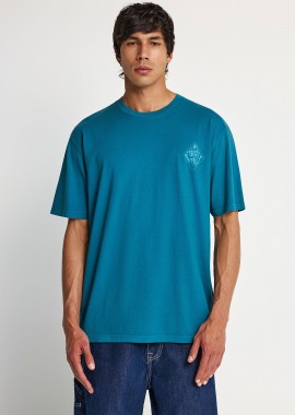 FUNKY BUDDHA - Ανδρικό t-shirt με τύπωμα στην πλάτη