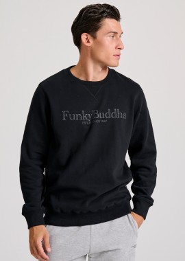 FUNKY BUDDHA - Φούτερ με branded τύπωμα στο στήθος