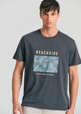 GARAGE 55 - T-shirt με frame τύπωμα στο στήθος Garage 55.
