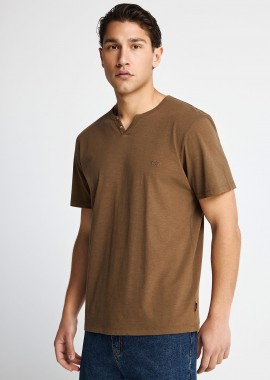 GARAGE 55 - Essential t-shirt Garage 55 με henley λαιμόκοψη