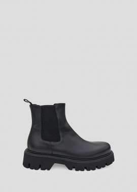 PHILIPPE LANG - PHILIPPE LANG Ανδρικό Μαύρο Leather Black Chelsea Boots