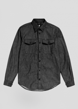 G-STAR - G-STAR Ανδρικό Μαύρο Marine Slim Shirt