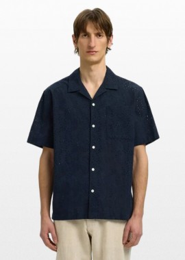 SELECTED HOMME - SELECTED HOMME Ανδρικό Μπλε Short Sleeved Shirt