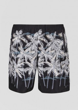 PALM ANGELS - PALM ANGELS Ανδρικό Μαύρο All Over Palms Swimshorts